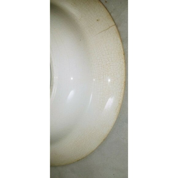 W.H. Grindley Daffodil Brown White Transferware Ironstone Bowl Ca. 1880s Vintage - Picture 9 of 16